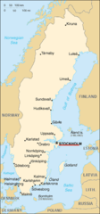 Sw Map, Cia World Factbook, Stockholm Pinpoint