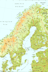 Sweden Physical Map