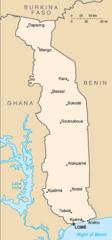 Togo Cia Wfb Map (2004)