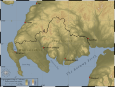 Topographical Map of Traditional Galloway