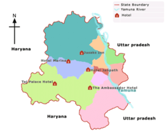 Tourism Map Delhi