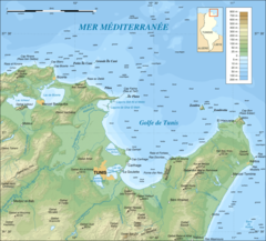 Tunis Gulf Topo Map Fr