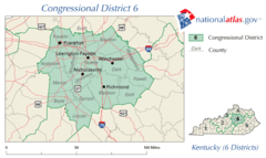 United States House of Representatives, Kentucky District 6 Map