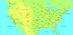 Us Map With Major Cities