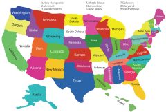 Usa Colorful Map