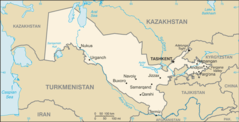 Uzbekistan Cia Wfb Map