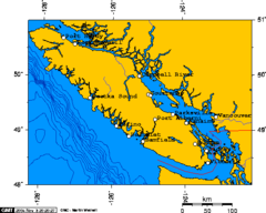 Vancouver Island Lambert Azimuthal