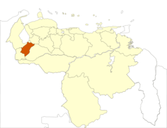 Venezuela Merida State Location