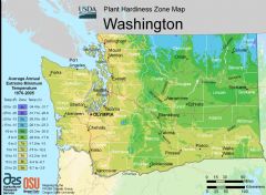 Washington Plant Hardiness Zone Map