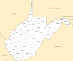 West Virginia County Map