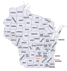 Wisconsin Counties Map