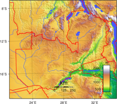 Zambia Topography