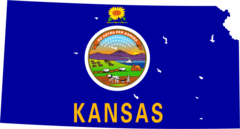 Kansas Flag Map