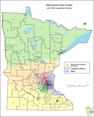 Minnesota Area Code Map