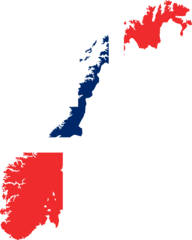 Norway Flag Map