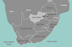 South Africa North West Map