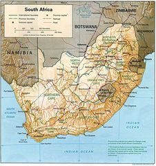 South Africa Relief Map