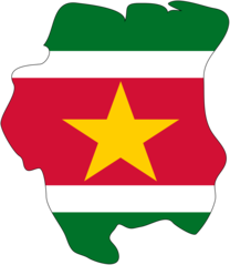 Suriname Flag Map