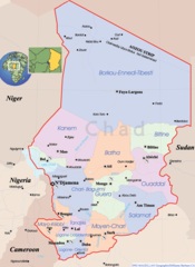 Chad Political Map