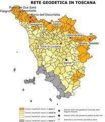 Geodetic Seismic Map Tuscany