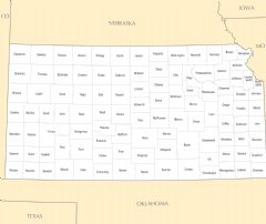 Kansas County Map