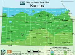 Kansas Plant Hardiness Zone Map