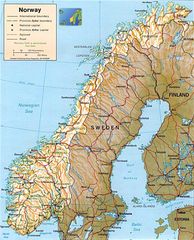 Norway Physical Map