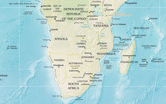 South Africa Physical Map 2