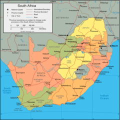 South Africa Regions Map