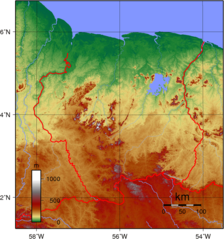 Suriname Topography