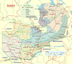 Zambia Detailed Map